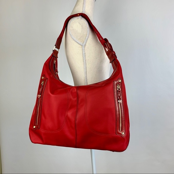 Tumi Handbags - Tumi Handbag Large Red Zipper Close Adjustable
